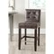 Safavieh   Thompson 24&#x22; Leather Counter Stool With Silver Nailheads Antique Brown